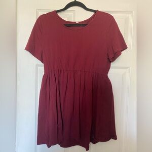 Red Short Sleeve Dress